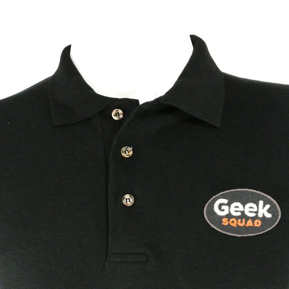GEEK SQUAD Tech Repair Employee Uniform Polo Shirt Black NEW Size XL - Picture 6 of 6